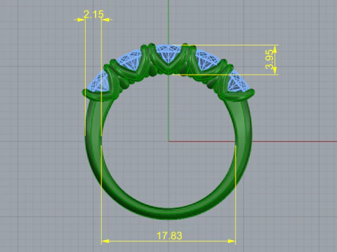 248 Wedding ring for women 3D Print Model