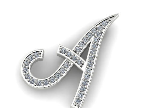 249 Pendant in the shape of a letter A 3D Print Model
