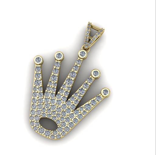 250 Pendant in the form of a crown 3D 프린트 모델 .c4d .max .obj .3ds .fbx .stl .blend 