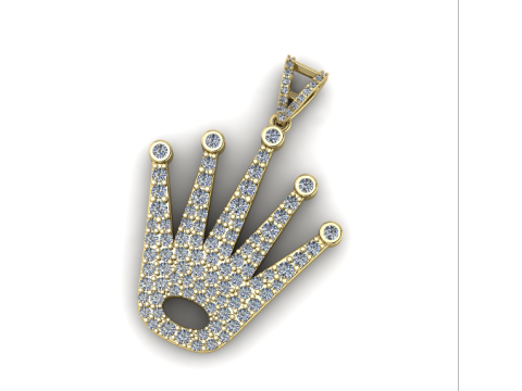 250 Pendant in the form of a crown 3D Print Model