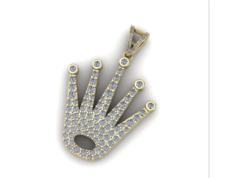 250 Pendant in the form of a crown 3D Print Model