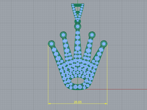 250 Pendant in the form of a crown 3D 프린트 모델