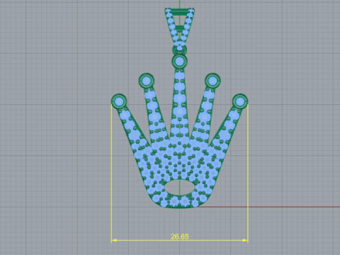 250 Pendant in the form of a crown 3D Print Model