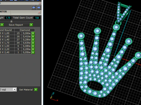 250 Pendant in the form of a crown 3D Print Model
