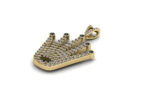 250 Pendant in the form of a crown 3D Print Model