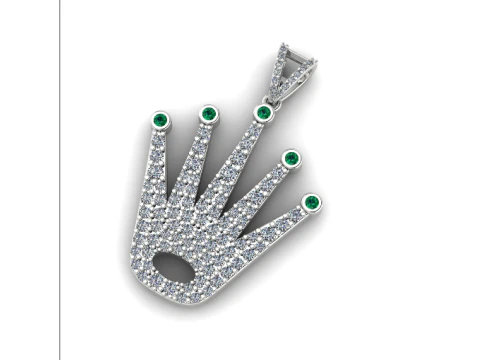 250 Pendant in the form of a crown 3D Print Model