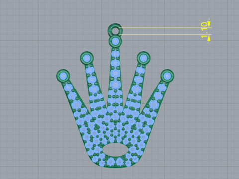 253 Pendant in the form of a crown Modelo de Impressão 3D