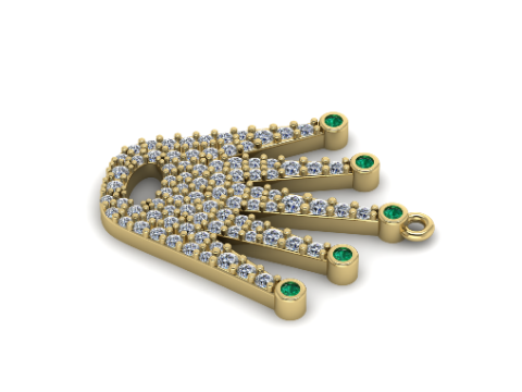 253 Pendant in the form of a crown Modelo de Impressão 3D