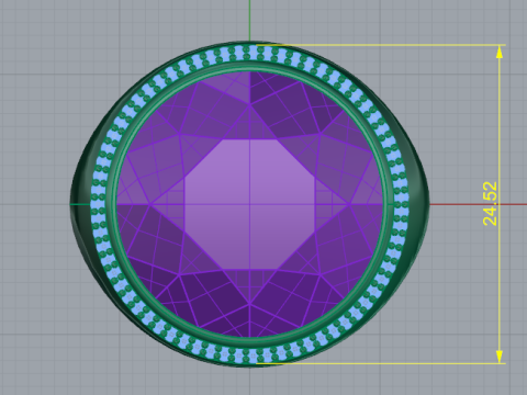 256 Ring 3Dプリントモデル