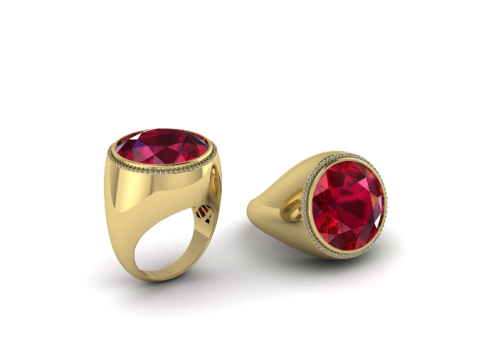 256 Ring 3Dプリントモデル
