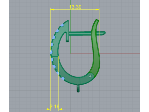 258 Lock for earrings 3D 打印模型