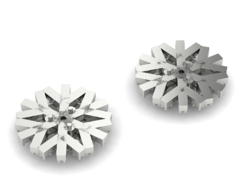 260 Earrings snowflake Modèles 3D en vedette