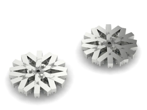 260 Earrings snowflake 3D Print Model