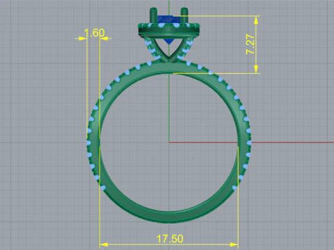 268 Damenring 3D Druckmodell
