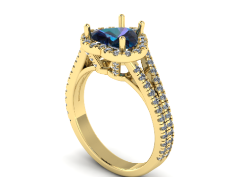 269 Ring with heart for women 3D Print Model
