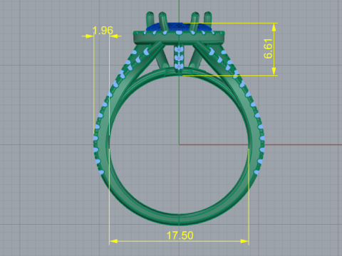 269 Ring with heart for women 3D Print Model