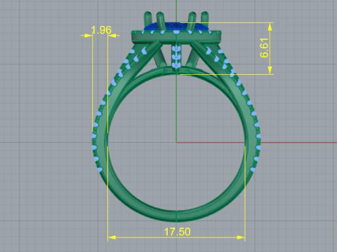 269 Ring with heart for women 3D Print Model