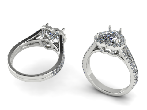 269 Ring with heart for women 3D Print Model