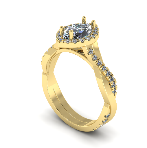 271 Ring for women 3D प्रिंट मॉडल .c4d .max .obj .3ds .fbx .stl .blend