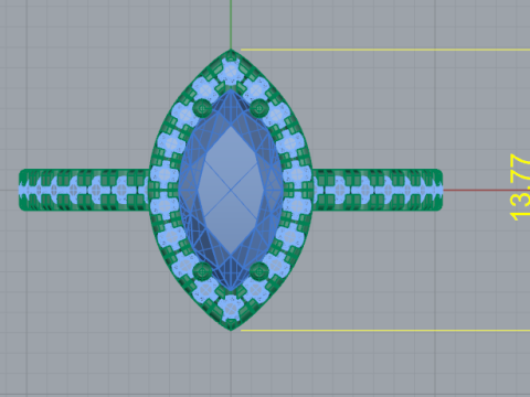 272 Ring for women Model do druku 3D