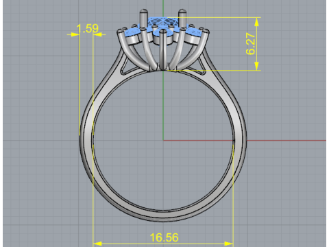 274 Ring for women 3D Baskı Modeli