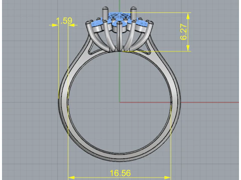 274 Ring for women 3D Print Model