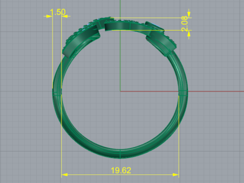 275 Ring with letters 3D-Druckmodell