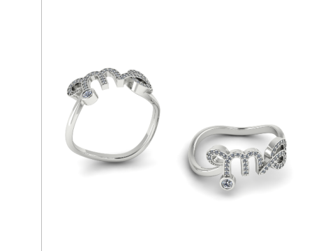 275 Ring with letters 3D-Druckmodell