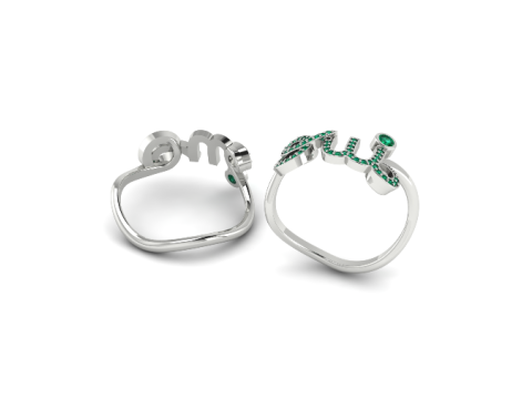 275 Ring with letters 3D-Druckmodell