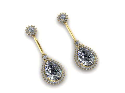 277 Set of earrings and pendant 3D 프린트 모델