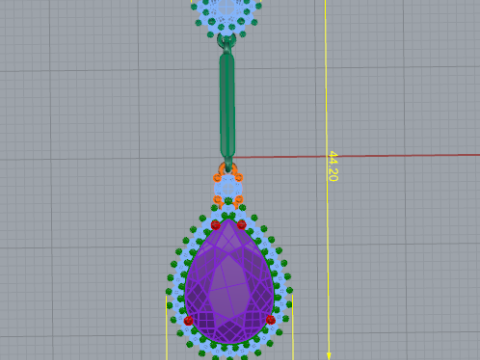 277 Set of earrings and pendant 3D 프린트 모델