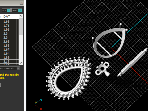277 Set of earrings and pendant 3D 프린트 모델