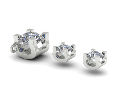 277 Set of earrings and pendant 3D 프린트 모델