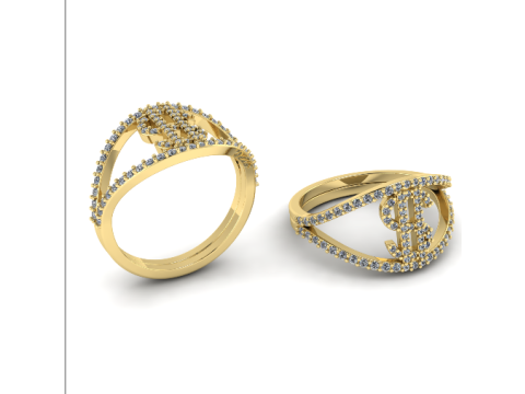 278 Dollar sign ring 3D Print Model