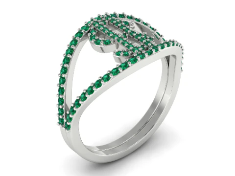 278 Dollar sign ring 3D Print Model