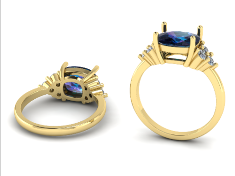281 Female ring STL 3DM Modèles 3D en vedette