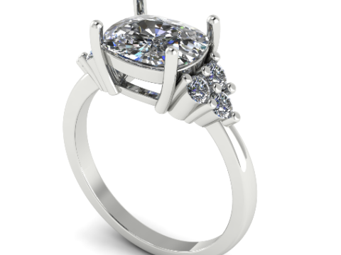 281 Female ring STL 3DM Modèles 3D en vedette