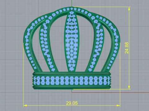 282 Crown STL 3DM 3D Print Model