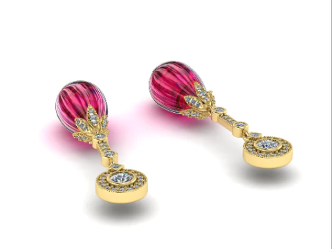 284 Earrings 3D Print Model