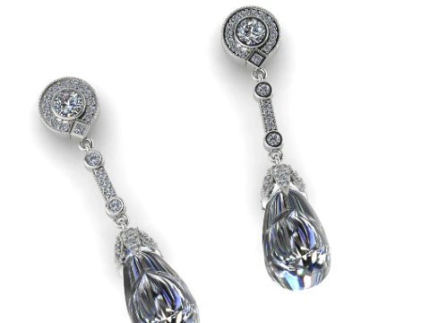 284 Earrings 3D Print Model