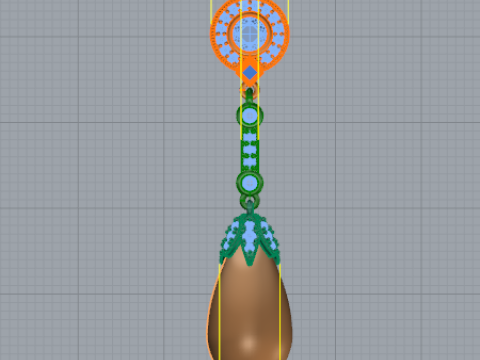 284 Earrings 3D Baskı Modeli