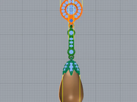 284 Earrings 3D Print Model