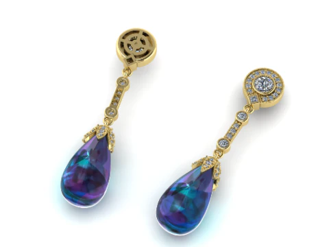 284 Earrings 3D Print Model