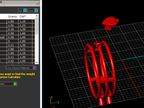 293 Ring with a heart 3DM STL 3D 打印模型