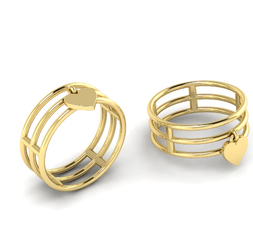 293 Ring with a heart 3DM STL 3D Print Model .c4d .max .obj .3ds .fbx .stl .blend 