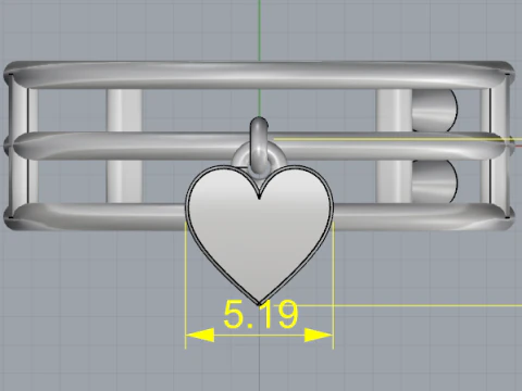293 Ring with a heart 3DM STL 3D Print Model