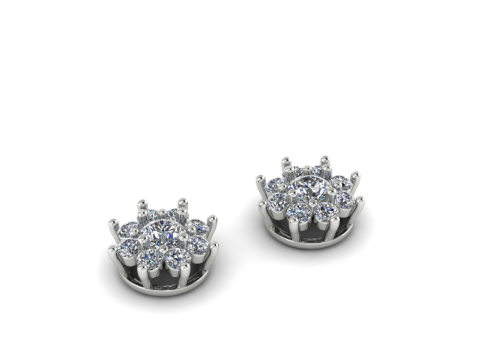 293 Ring with a heart 3294 Earrings 3DM STL 3D Print Model