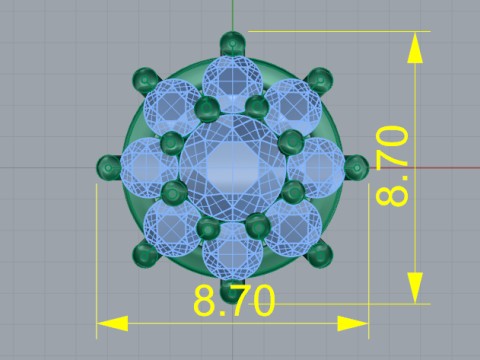 293 Ring with a heart 3294 Earrings 3DM STL 3D Print Model