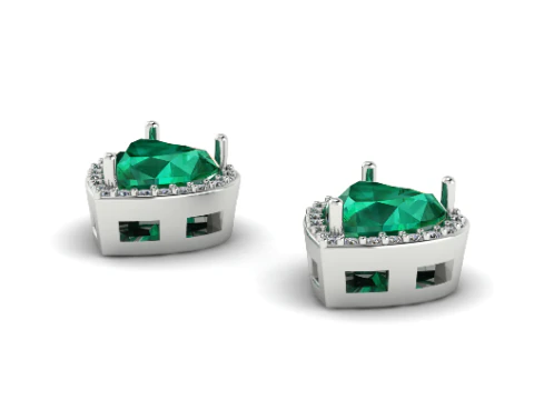 297 Earrings in the form of a heart 3DM STL 3D Print Model
