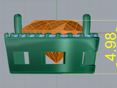 297 Earrings in the form of a heart 3DM STL 3D Print Model